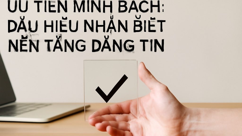 Minh họa: Ưu tiên minh bạch: dấu hiệu nhận biết nền tảng đáng tin